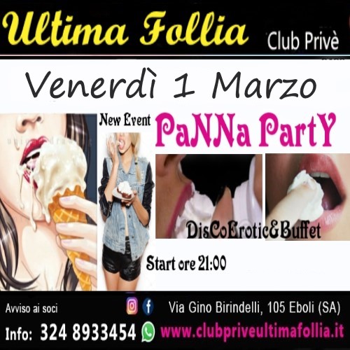 Venerdì 1 Marzo: Panna Party