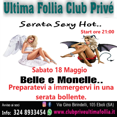 Sabato 18 Maggio: Serata Sexy Hot