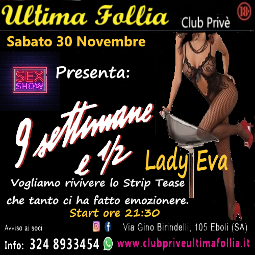 Sabato 30 Novembre:  9 settimane e ½